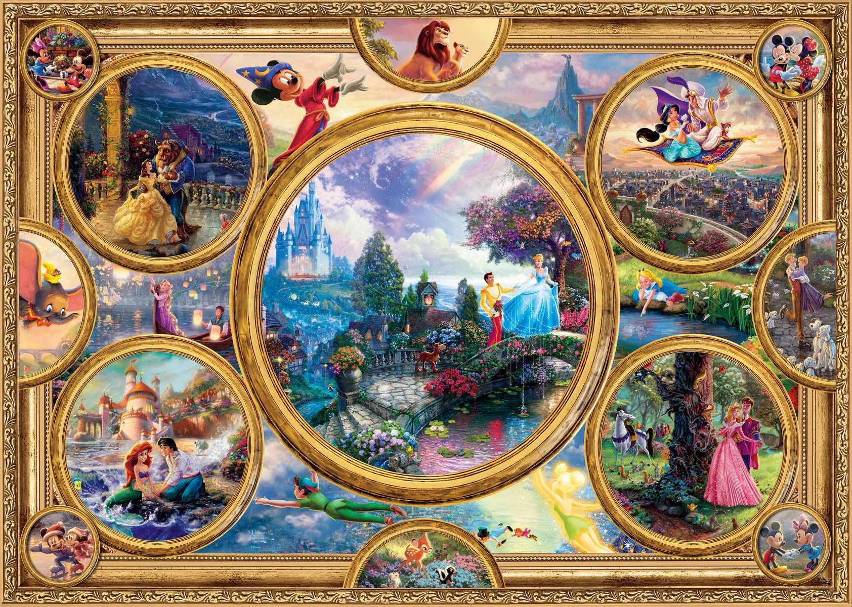 Puzzle 2000 DISNEY SUEÑOS, THOMAS KINKADE De SCHMIDT En Puzzles Tu Me Completas