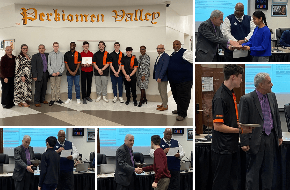 February Board Recognitions Perkiomen Valley School District