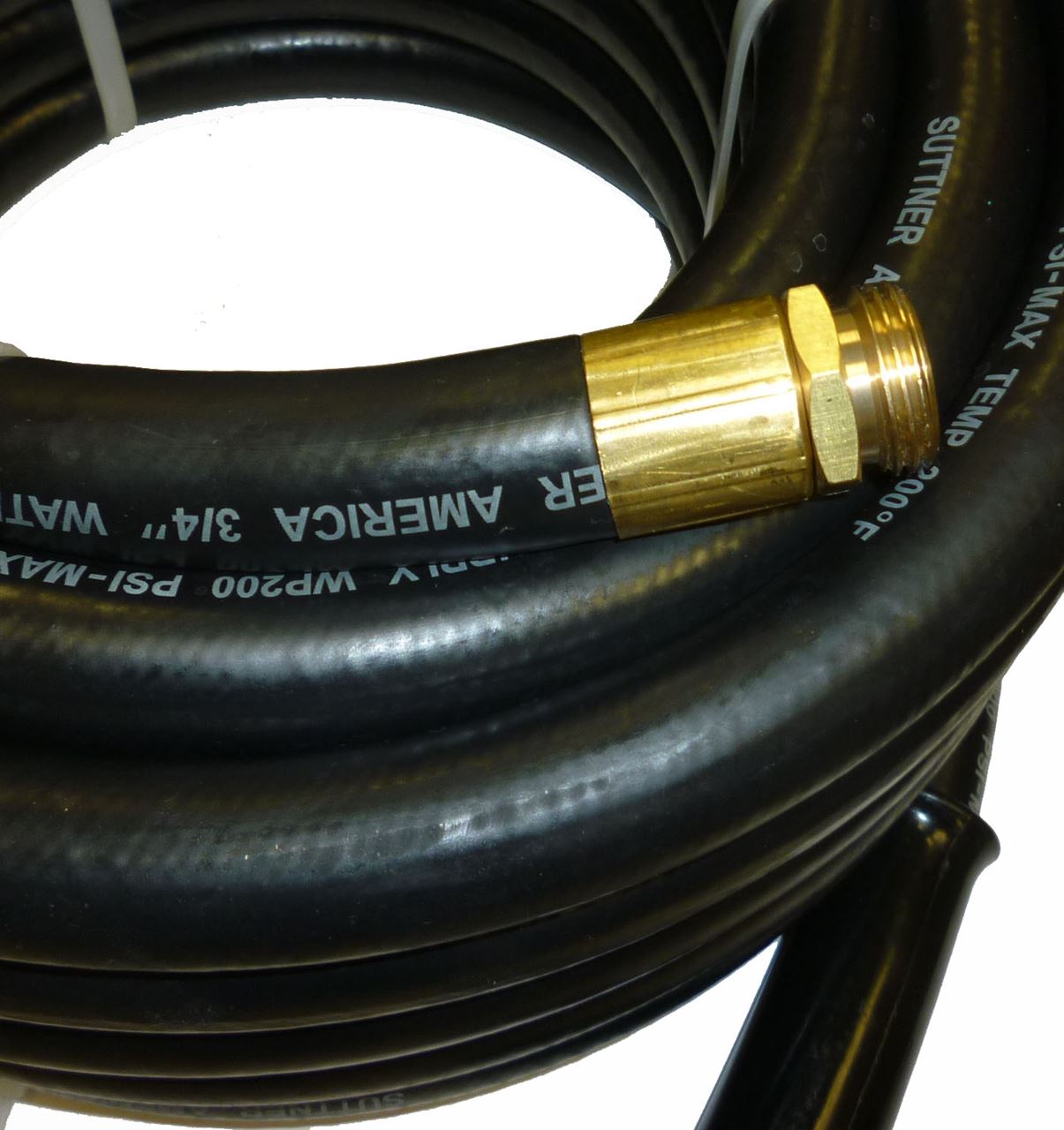 Suttner 3/4" x 100' Heavy Duty Back EPDM Rubber Water Supply Hose
