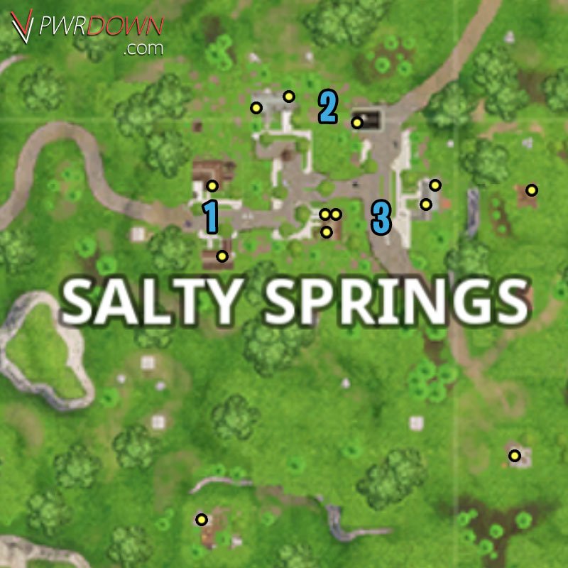 Fortnite Battle Royale All chest locations in Salty Springs PwrDown