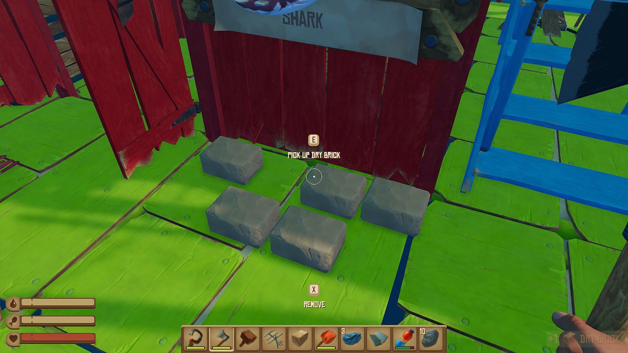 Raft How to Get Dry Bricks PwrDown