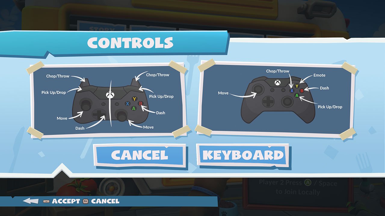 Overcooked 2 Default Controls & Bindings PwrDown