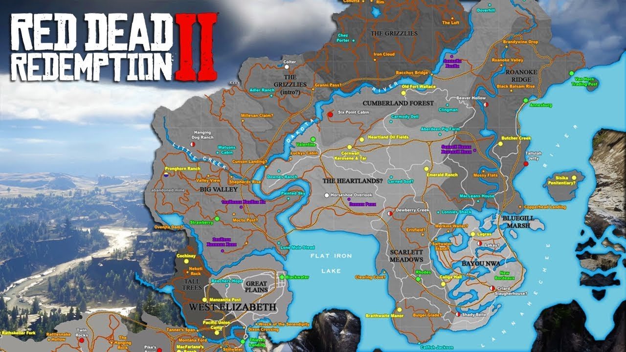 High Resolution Red Dead Redemption 2 Full Map