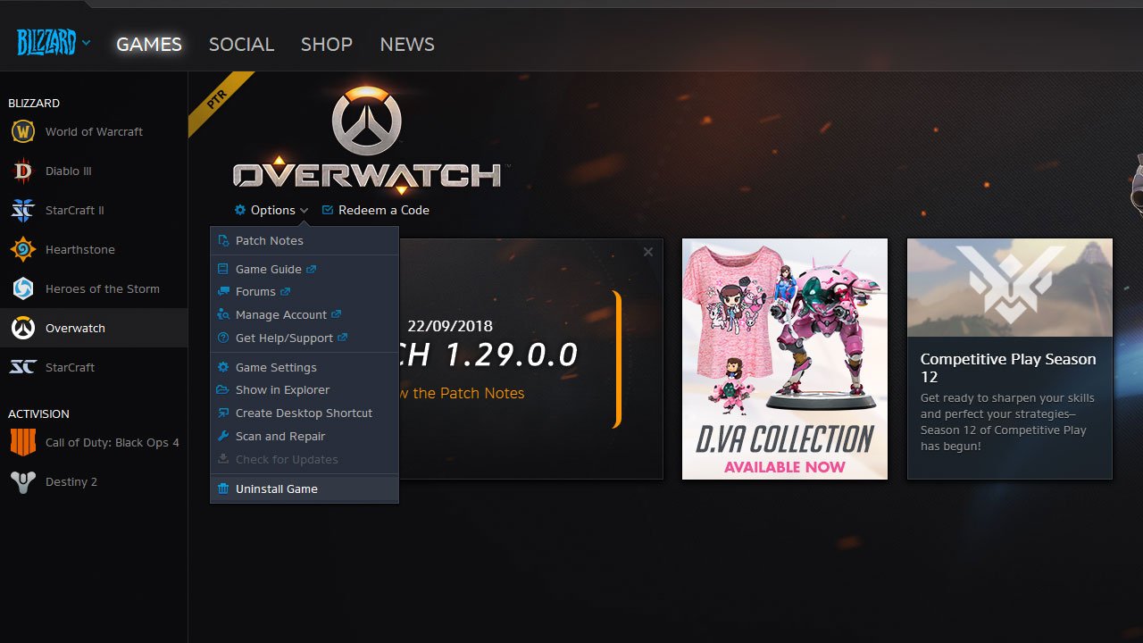 How to Uninstall Overwatch PTR PwrDown