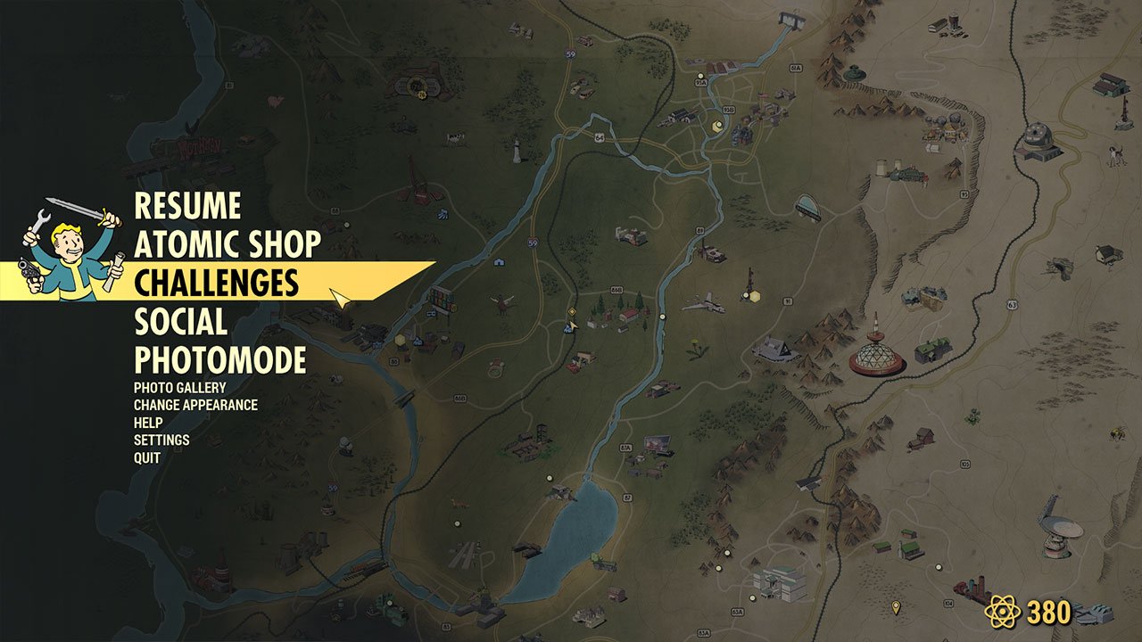 Fallout 76 Where to Find Challenges & Earn Atoms PwrDown