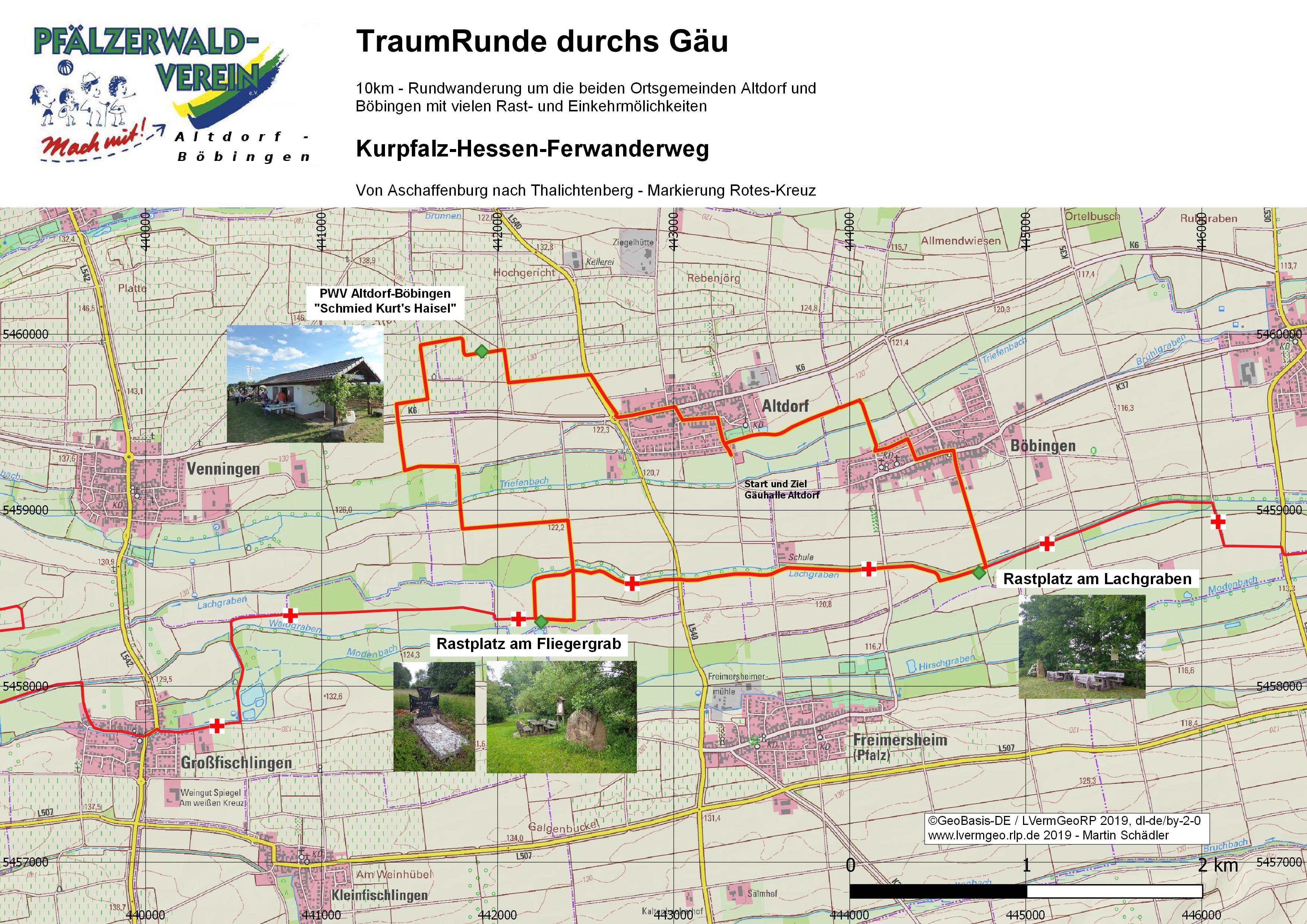 Wanderkarte Pfälzerwald Verein Wanderwege PfälzerwaldVerein