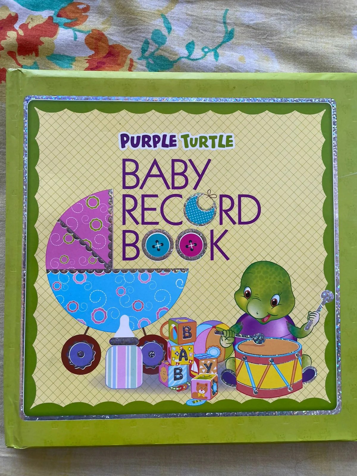 PURPLE TURTLE Baby Record Book (Hardcover) । Baby Memory Book Hardcove