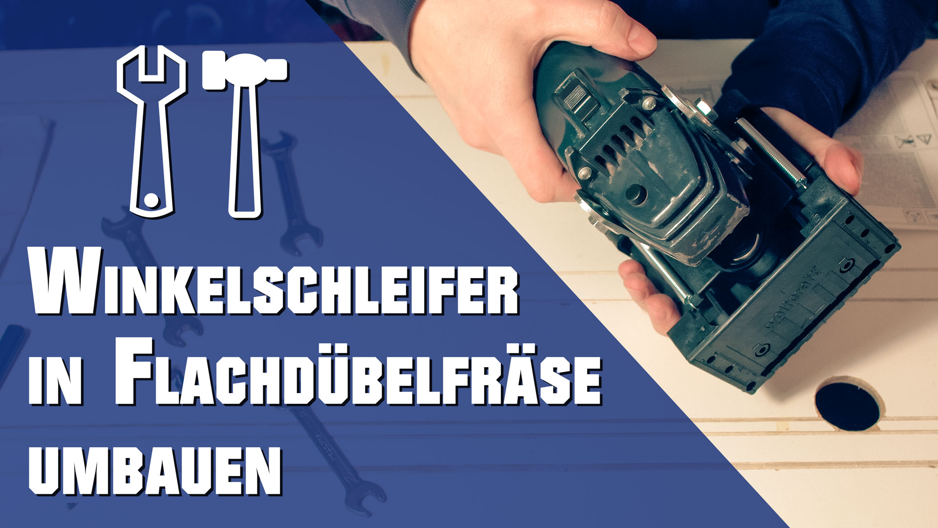 Winkelschleifer in Flachdübelfräse umbauen PYRODICE