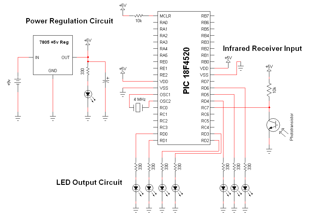 Wireless Infrared Link - Schematic | PyroElectro - News, Projects