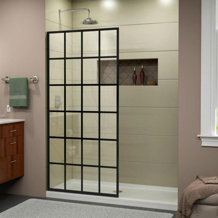Framed French Style Fixed Glass Shower Door