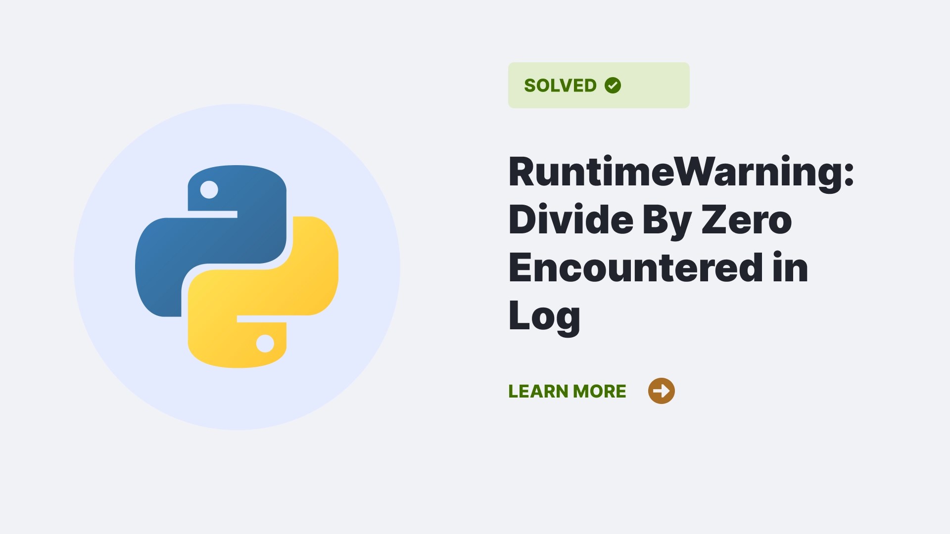 RuntimeWarning Divide By Zero Encountered in Log Solved Python Clear