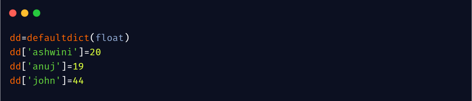 Default Dict
