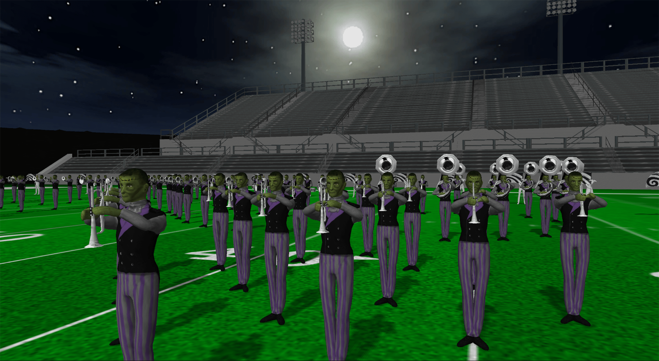 Pygraphics, Inc. Pyware 3D Drill Design software for marching ensembles.