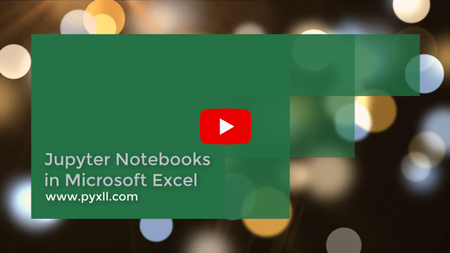 Jupyter Notebooks in Excel PyXLL Video Guides