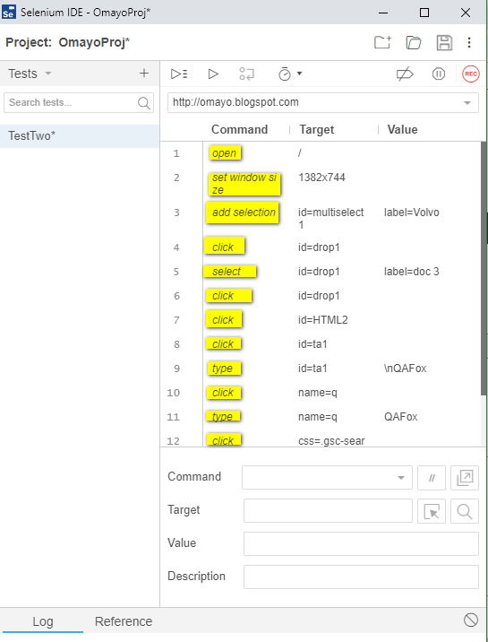 New Selenium IDE Commands (Selenese) QAFox