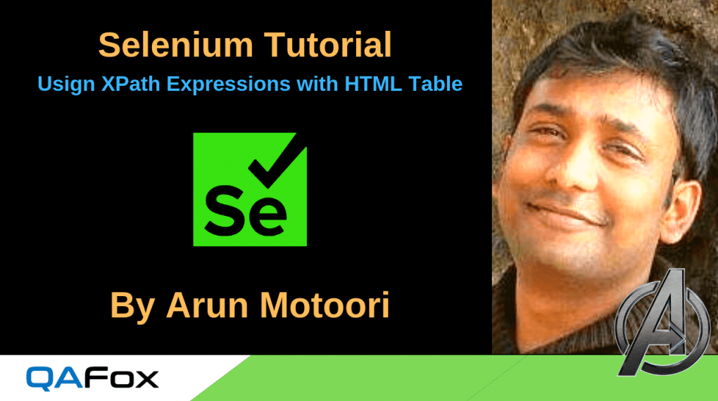 Selenium Locators Using XPath Expressions with HTML Table QAFox