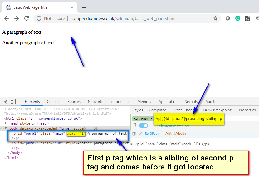 Selenium Locators precedingsibling XPath AXES QAFox