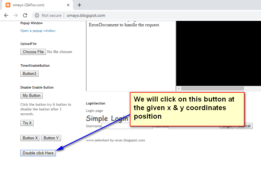 New Selenium IDE ‘double click at’ Command QAFox