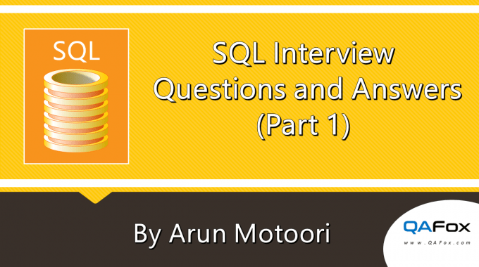 SQL Interview Questions & Answers Part 1 QAFox