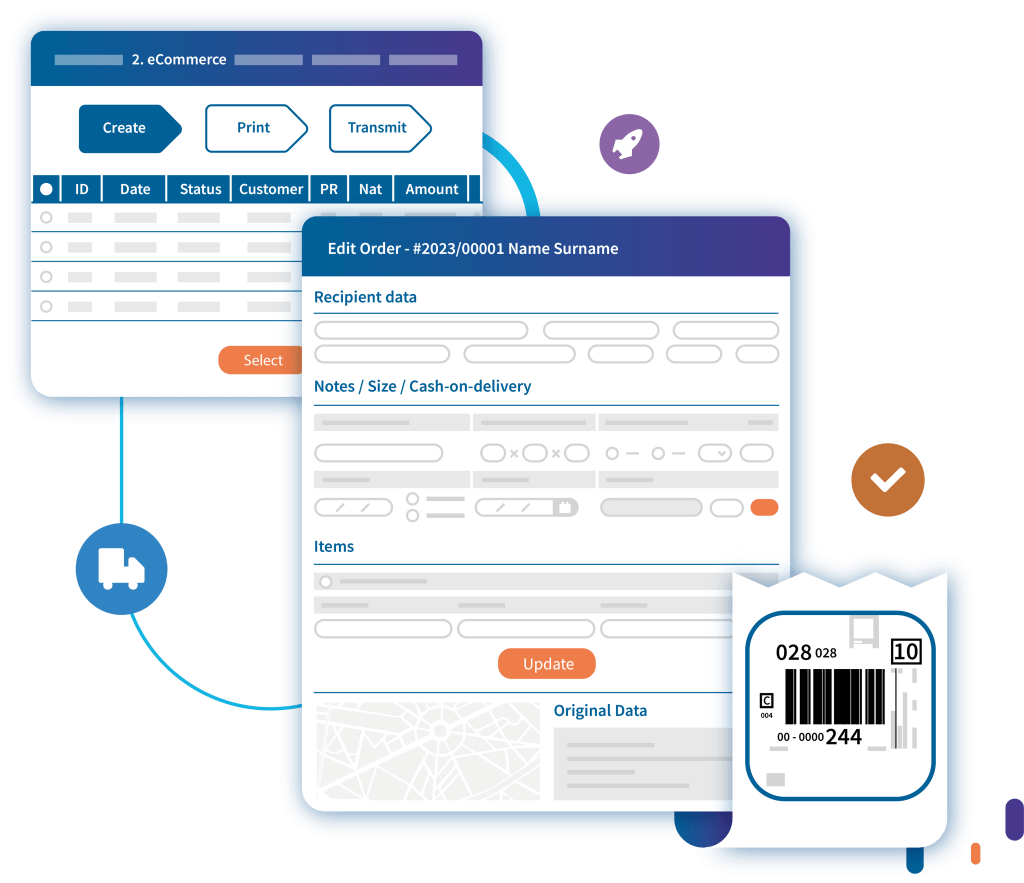 Courier label printing print in 3 quick steps Qapla'