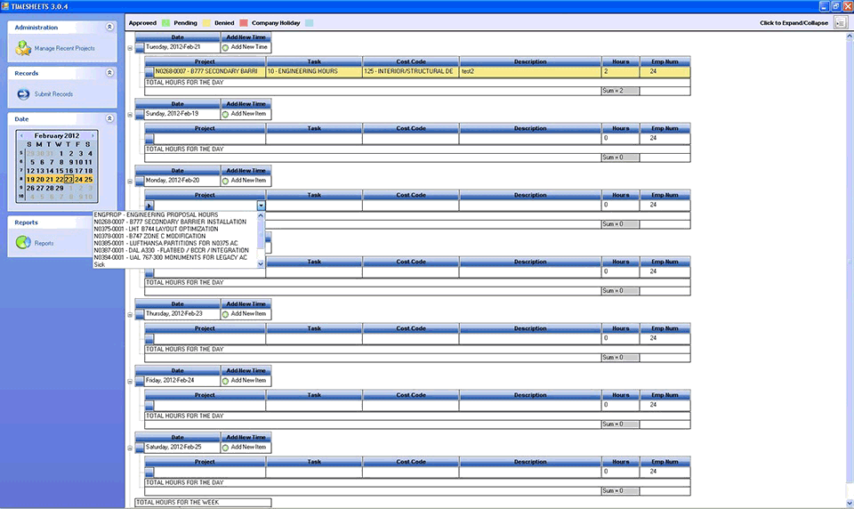 TimeSheet ERP Integrated Time Sheets