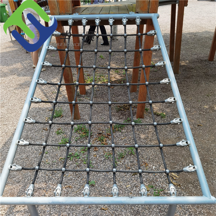 China Outdoor Playground Climbing Rope Nets With Wire rope and