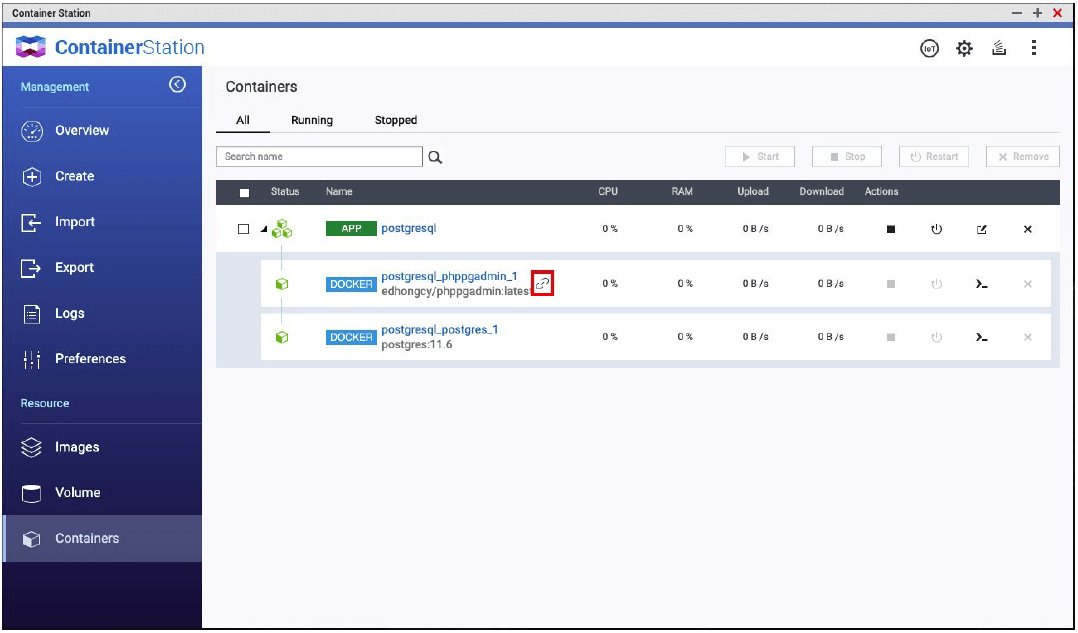 How to Use Container Station to Establish a Managed PostgreSQL