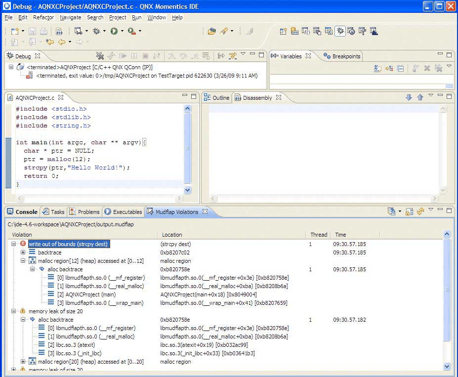 Mudflap Violations view