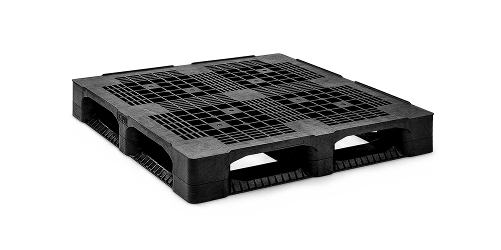 Plastic pallet 1100 x 1100 open deck 6 runners heavy QPall Plastic