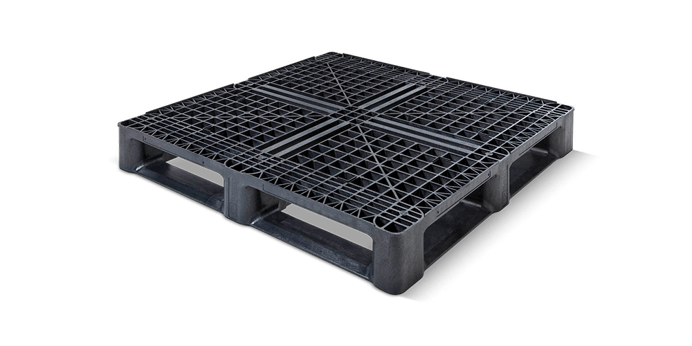 Plastic pallet 1140 x 1140 open deck 6 runners medium QPall Plastic