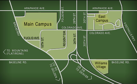 Map Of University Of Colorado Boulder Campus Map | University Of Colorado At Boulder