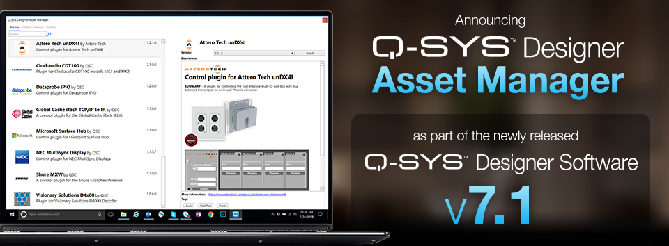 QSC Launches QSYS Designer Asset Manager Resources QSC