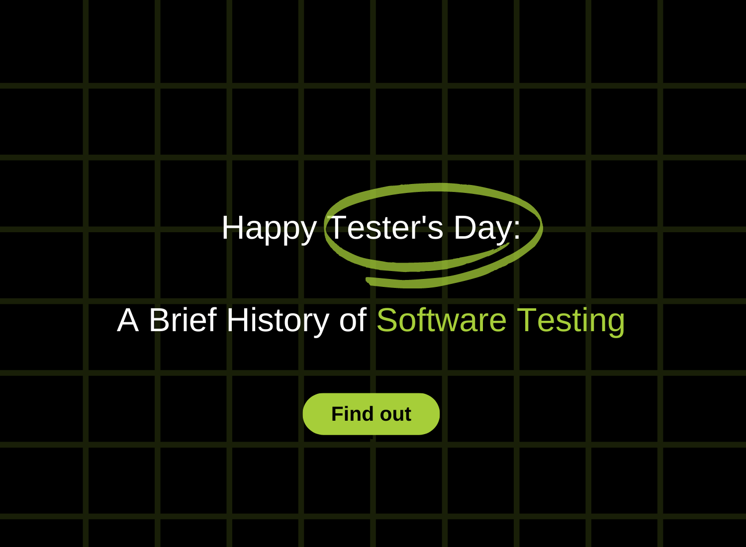 Happy Tester's Day A Brief History of Software Testing QSD