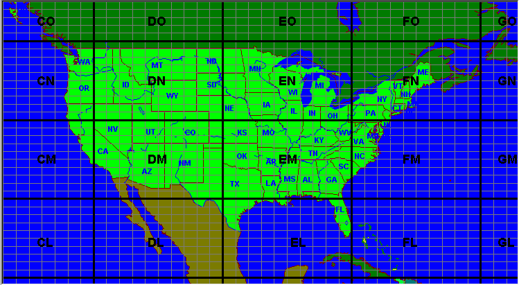 Arrl Grid Square Map GRID SQUARE MAPS