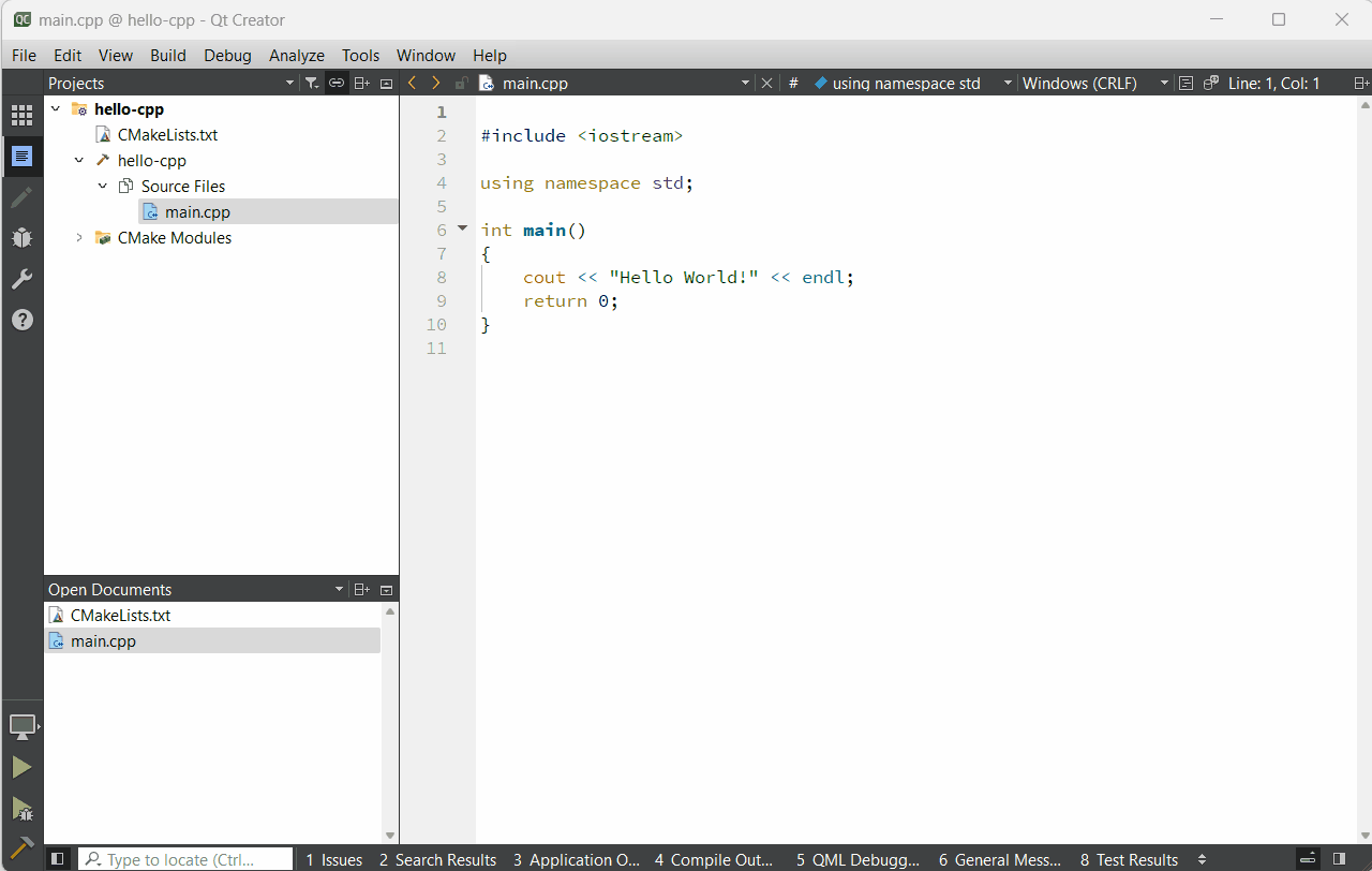 Qt Creator 10 CMake update