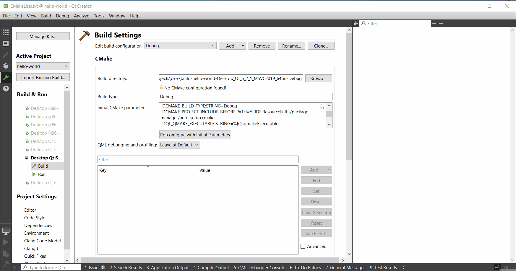 Qt Creator 6 CMake update