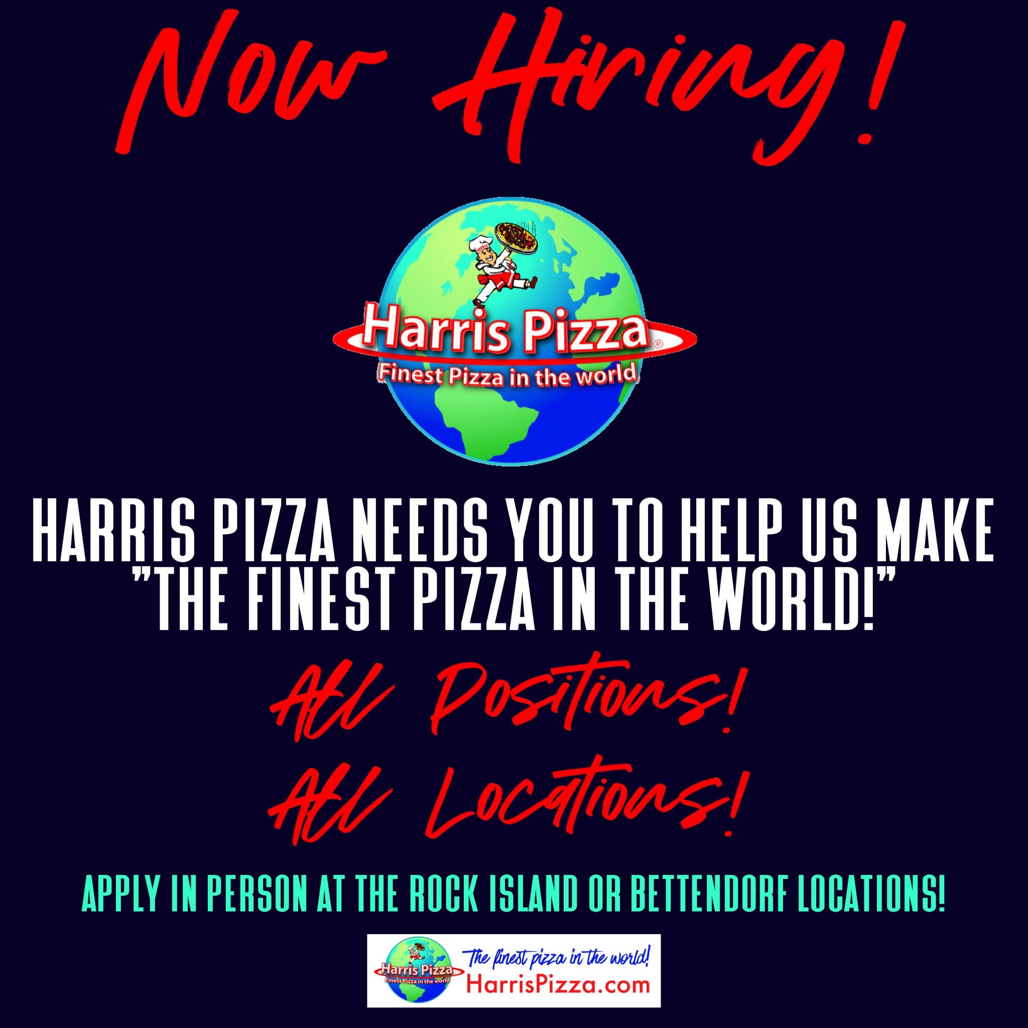 Harris Pizzas Throughout QuadCities Hiring Now Quad Cities