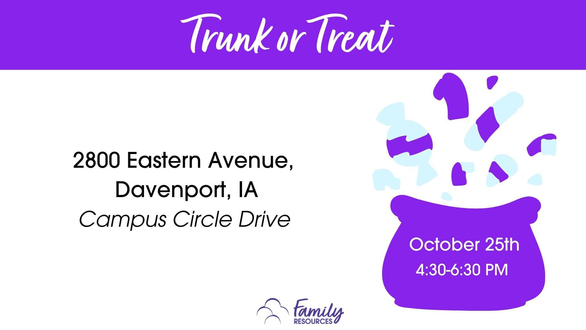 Trunk or Treat at Family Resources October 26 Quad Cities