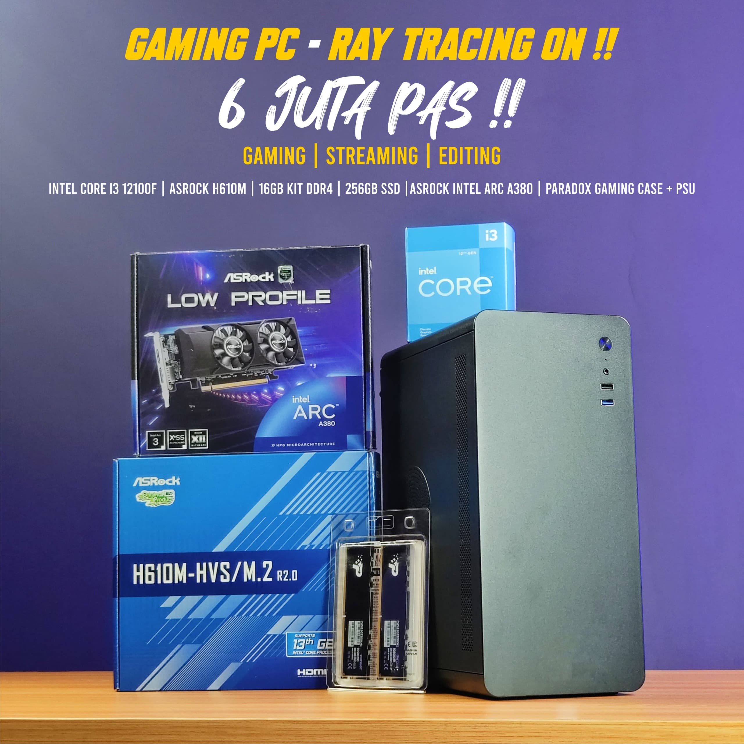 PC Gaming Streaming Editing 6 Jutaan, Ray Tracing ON Quadra Computer