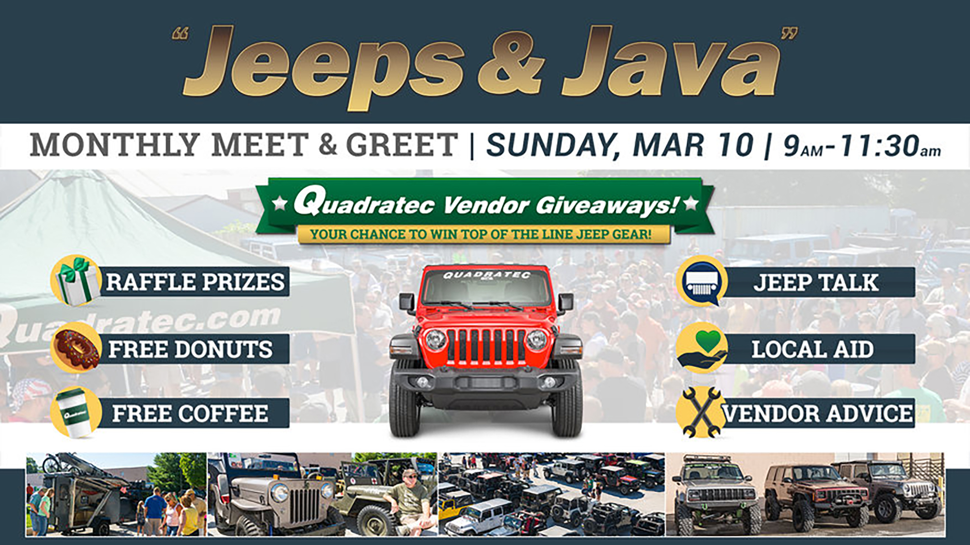 Quadratec Announces 2019 Jeeps & Java Event Schedule Quadratec