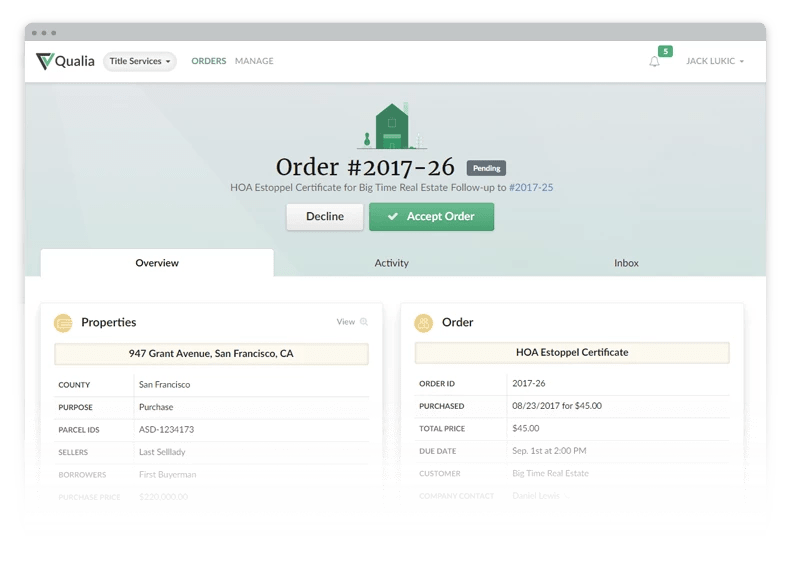 Real Estate Transaction Management and Settlement Software Qualia