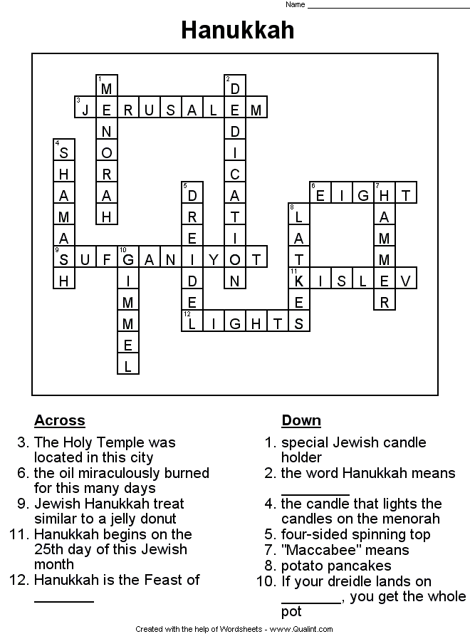 A free printable thanksgiving crossword puzzle (includes an answer key). Sample Worksheets Made With Wordsheets The Word Search Word Scramble And Crossword Puzzle Maker Software