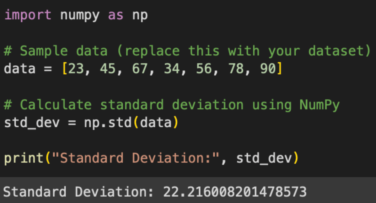 How To Calculate Standard Deviation In Python (Setup, Code, Example Analysis) Quantified