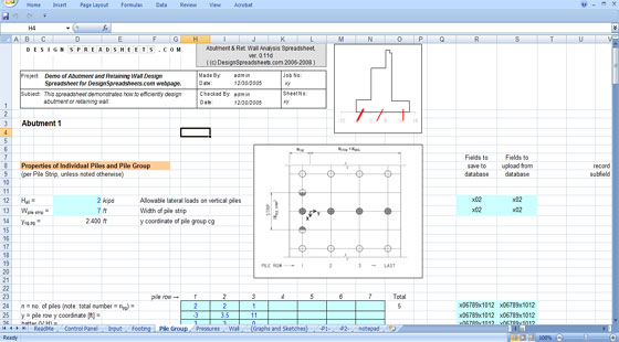 Engineering Spreadsheet Retaining Wall Design Excel Sheet