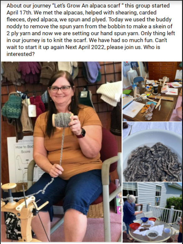 Alpaca Fiber Processing Class in Littlestown, PA Quarry Critters