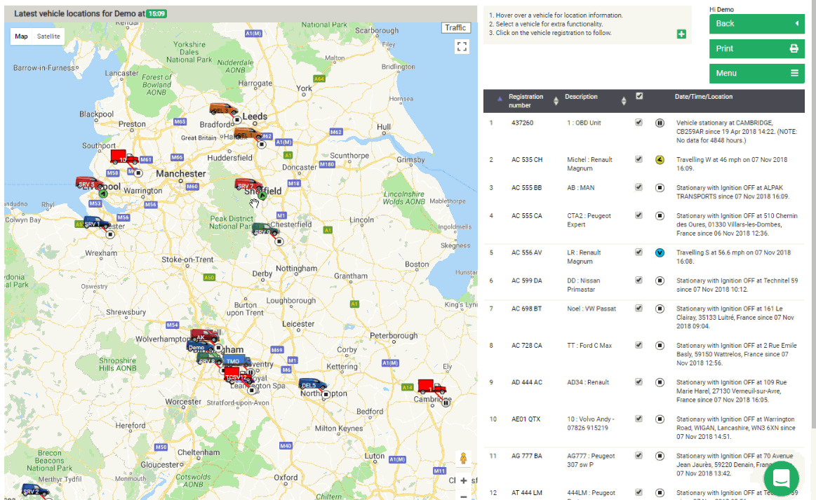 RealTime Vehicle Tracking System Live GPS Tracking Quartix Vehicle