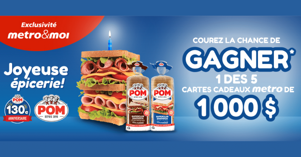 Pain Points De La Carte Alimentaire Du Métro Concours 5 Cartes Cadeaux Metro De 1000 à Remporter • Quebec