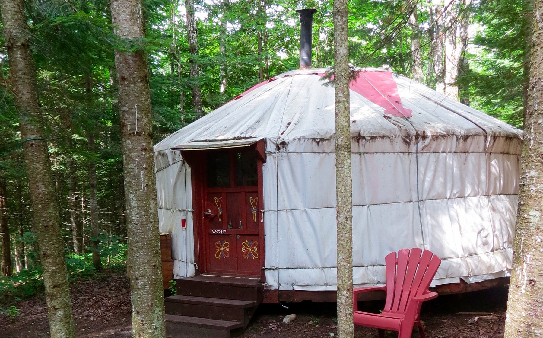 Hébergement aux Cinq Sens Saveur autochtone au Lac Mégantic Québec
