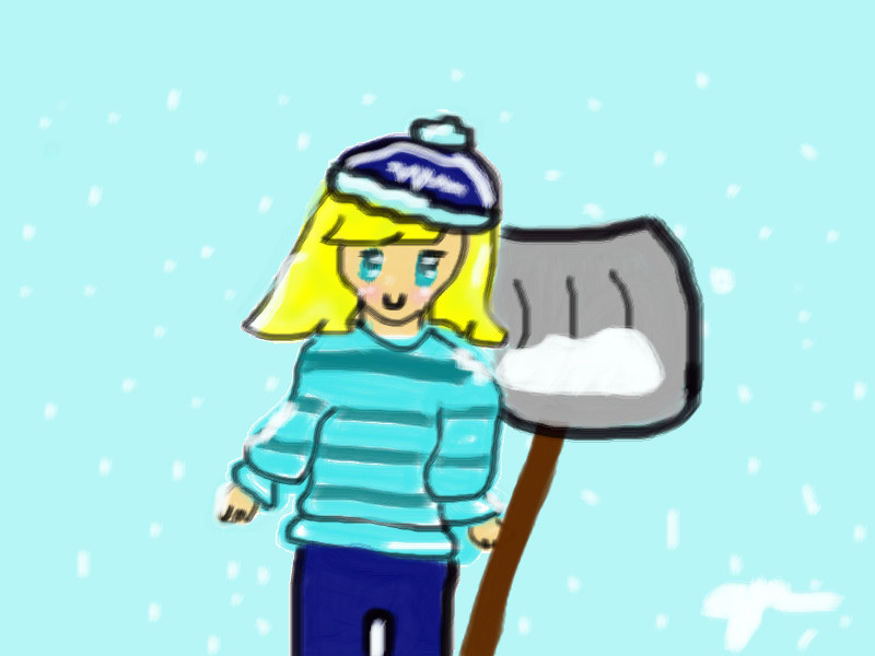 Shoveling snow ← a other Speedpaint drawing by Rosewater1 Queeky