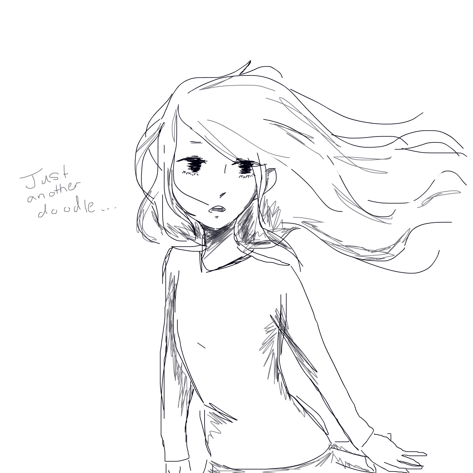 Windy Day.... Ooo look at that windy hair do! ← a other Speedpaint